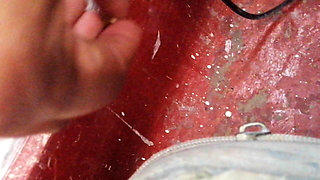 Aunty Smokes a Cigaratte in Night Gown