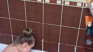 My Chubby Wife’s Shower Routine - Shaving & Feeling Fresh