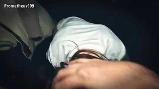 Blonde Teen Petite 19yo Amateur Blowjob in Car Backseat POV 4k