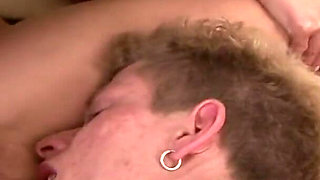 Beautiful slut in lingerie joins bisexual dudes for a wild threesome