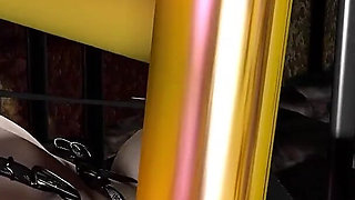 Asian Girl with Latex Hard Sex in the Dungeon