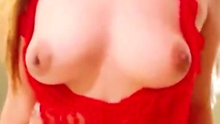 Hot GF stroking and riding my big cock