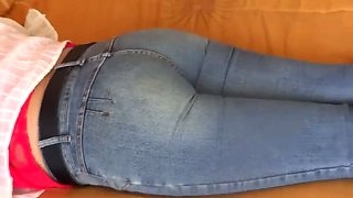 Mom's Big Ass Makes Step Son Jerk Off, Then He Cums Inside Her