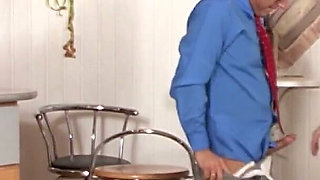 Blonde MILF Rides Stud Passionately in Bar
