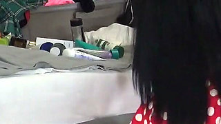 Creme Try on to Get the Most of the Cum Until the Last Drop From the Cock with a Tattooed Hot Brunette Babe in CFNM Mode