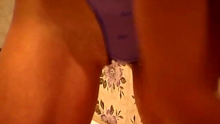 Toilet Pissing Through Panty