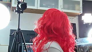 Bts Cumshot on Hot Redhead with Big Tits