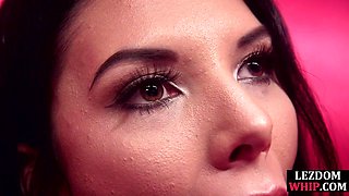 Whipped lez babe satisfying her mistress