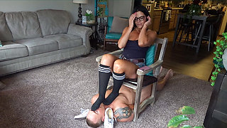 Share Helpless Beneath Grimy, Pungent Black Knee High Gym Socks!