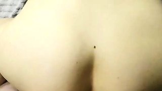 Close up Asian sex scene with cunt around her dick