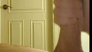I Wank Outside My Step Sisters Bathroom to See if She Will Touch My Dick or Ask Me to Leave