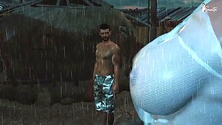 Sexy desi widow Meena fucked by her neighbor in the rain