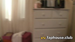 Black-haired Cockslut Makes Stud Moan with Jugs in