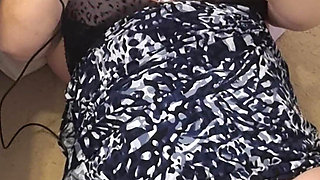 Fucking Machine in Black Patterned Stockings Julie Cunningham