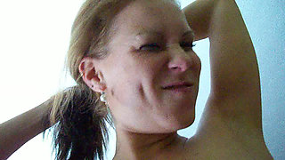 Third and final part of this throwback sex tape, jumped back on top and rode him, my big tits in his face til he cums inside me!