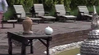 Blonde Babe Gangbanged by Black Stepbrothers Poolside