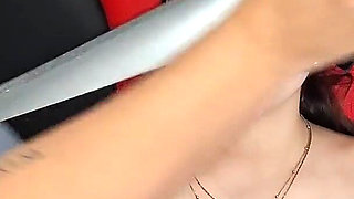 Pregnant & Helpless: Karolaine Overstimulated with Magic Wand in Bondage