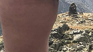 Nude hiking in the Alps