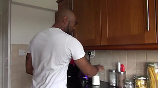 Sweet brunette gets pounded by his big black cock