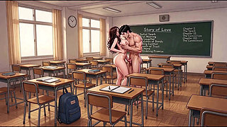 Professor Can't Resist His Sexy Adult Student's Body (AI Generated)
