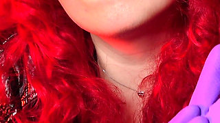 ASMR sounding: kitchen rubber gloves fetish