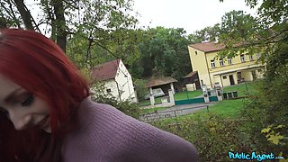 Gigi Rouge’s Redhead Passion for Public Cash Heat