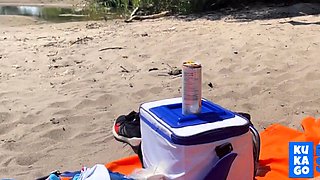 Cuckold Husband Films His Girl's Orgasm at a Nude Beach