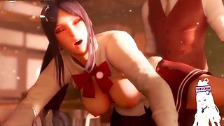 Hentai vtuber, japan schoolgirl, animated porn
