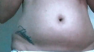 Quarantine Weight Gain BBW Fat Chubby MILF Shows off Her Big Belly
