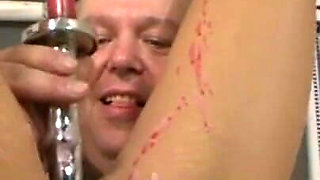 Humiliates hanging out wax play