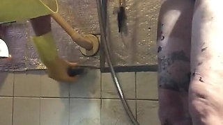 Epic View of My Ass and Bush in Your Face as I Do Naked Deep Cleaning in My Bathroom!