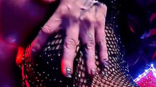 Oiled Blonde Slut Strips to Nothing