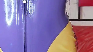 Goon for My Latex, Sexy Latex Catsuit, Boots, Sweat