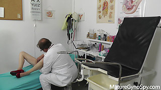 Mature gyno spot - Fake doctor secretly records gyno exam of good looking granny with big tits