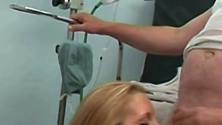 Doctor piss - sexy MILF gets her mouth filled with a load of warm urine