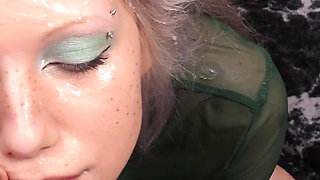 I Gave the Elf a Load in the Mouth and Covered Her Pretty Face in Cum!