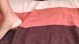 The feeling of being alone with your legs spread wide and touching yourself like this