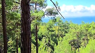 Hot 18-25 ash-blonde babe seduced on naturist beach for