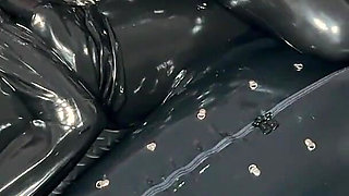 Mistressae Sessions with Princess Latex Rubber Doll: White Cum on Black Latex