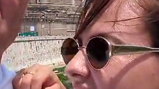 Rough Couple Sex in Rome - Hairy MILF Mirror Play & Creampie