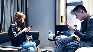 Amateur asian teen licks ass and sucks cock