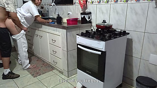 Maid Had Her Ass Used While Washing Dishes.