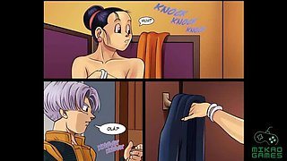 Trunks Bangs Chi-Chi, His Friend's Steamy Mom, in DBZ Parody