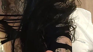 Latin girl touching wet pussy