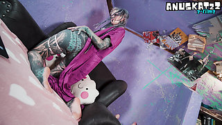 Inked Tattoo Goddess Live Deep Anal Toy Masturbation