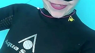 Underwater Wetsuit JOI in My Private Pool