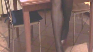 Black Stockings Shoeplay