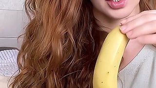 Sexy Banana Tongue Seduction
