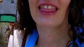 Kinky Milf Sabrina is fucked outdoors with strangers on vacation