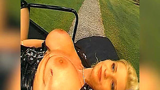 Busty Blonde Drenched in Massive Bukkake Cumshots